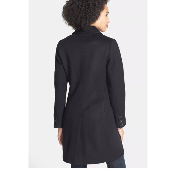 $330 KRISTEN BLAKE LAMBS Wool Blend Walking Coat BLACK TAILORED WINTER WARM 16W - Picture 3 of 3